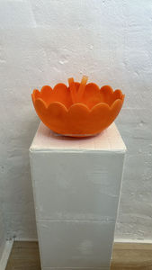 Bol décoratif de luxe en bambou, bord sculpté, fait main, écologique, sans BPA, pièce d'art, pour centre de table de mariage, utilisation à la table, Apex Align - Product Image 3