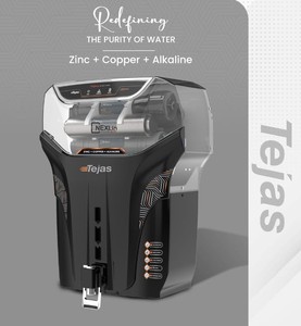 Purificateur d'eau alcaline TEJAS RO Copper Zinc avec écran numérique, réservoir de 12 litres, technologie alcaline cuivre-zinc, qualité alimentaire - Product Image 4