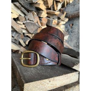 Ceintures en cuir véritable à 100 % avec logo personnalisé gravé, boucle en laiton de marque, ceintures formelles pour hommes, design fait main - Product Image 2