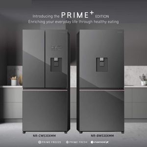 Premium Frosted Titanium Glass Design 4-door <b>Refrigerator</b> Rapid Freezing Hygienic Food Storage Net 540L - Product Image 2