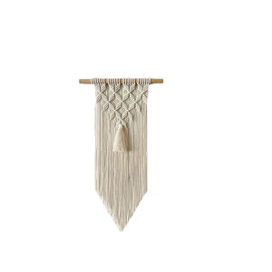 Tenture murale en macramé, fait à la main, design moderne, tailles personnalisables, forme unique pour décoration murale et miroir - Product Image 1