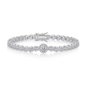 Nouveau design Bracelet tennis en moissanite couleur D taille VVS1 en argent sterling 925, style diamant, éblouissant - Product Image 6