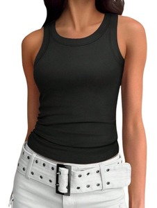 <b>Women's</b> Breathable Tank <b>Top</b> Lightweight Racerback Tank <b>Tops</b> for Workout Seamless Running Muscle Tank <b>Tops</b> - Product Image 2