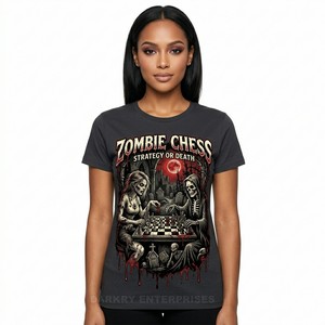 Camiseta Personalizada Estilo Banda de Rock, Diseño Gráfico de Zombi Rosa Neón, Estilo Vintage, Streetwear, Oversize, Algodón, para Mujer, Venta al Por Mayor - Product Image 3