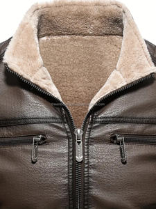 Veste en cuir pour hommes haute qualité, design unique, meilleure vente à bas prix, vestes en cuir d'hiver élégantes coupe ajustée et fabriquées - Product Image 5