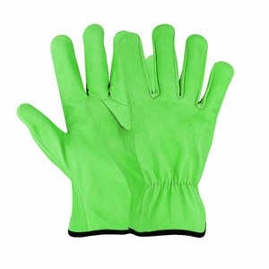 Best Performance Cowhide Grain Leather Yellow <b>Driver</b> <b>Gloves</b> Heat Resistant Industrial Safety Durability Gardening <b>Gloves</b> - Product Image 5
