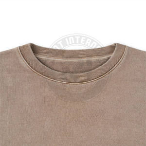 Sudadera de algodón grueso de cuello redondo, estilo holgado, para streetwear, suave, lisa, para jogging, de fabricante - Product Image 3