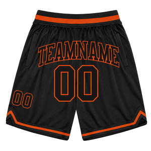 <b>Men</b> <b>Black</b> Orange Sublimated Mesh Basketball <b>Shorts</b> Digital Print Polyester Performance Sportswear Team Game Training Apparel - Product Image 2