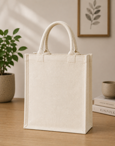 Eco Friendly Jute Tote Bag Reusable Shopping Carry Bag Large Capacity Gift Packaging <b>Handbag</b> - Product Image 6