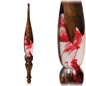 Elegant Natural Finish Wooden and Resin <b>Crochet</b> <b>Hook</b> for Crafting Craft Supplies - Product Image 2