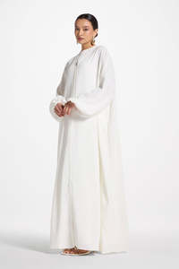 Abaya Traditionnelle Islamique pour Femme, Style Saoudien, Légère, Respirante, en Polyester, Longueur Cheville, Idéale pour l'Aïd et le Printemps, Vente en Gros à Dubaï - Product Image 3
