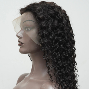 Perruque sans colle à ondulations profondes, prête à porter, en cheveux humains brésiliens bouclés pour femmes, perruque Lace Front pré-épilée - Product Image 1
