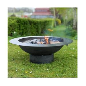 Brasero de metal negro para leña con cubierta impermeable redonda para exteriores, ideal para jugar al póker. - Product Image 4