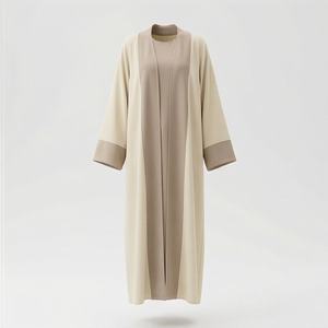 Venta al por Mayor de Ropa Islámica Modesta de Color Sólido, Abayas Musulmanas, Vestidos Elegantes para Mujer, Prendas de Moda, Pedidos Personalizados al por Mayor - Product Image 1