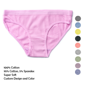 Culottes de bikini sexy en coton blanc de haute qualité pour femmes avec entrejambe en coton, prix FOB bas de 0,45 à 0,75 $ - Product Image 1