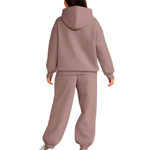 ชุดวอร์มผู้หญิงแบบสองชิ้นสำหรับฤดูหนาว ผ้าฟลีซคุณภาพสูง ขายส่ง รับผลิตตามแบบ สำหรับวิ่งและออกกำลังกาย - Product Image 5