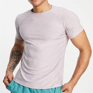 T-shirt pour homme personnalisable, coupe ajustée, couleur unie, doux et confortable, manches courtes, vente en gros - Product Image 6