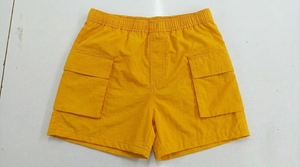 Shorts Cargo Verdes Sólidos para Mujer, Cintura Elástica, con Bolsillos, Corte Holgado, para Verano - Product Image 3