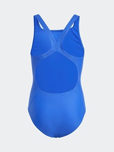 Maillot de bain une pièce pour femme, bleu uni, dos croisé, design ajouré, tissu extensible - Product Image 1
