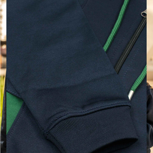 Conjunto Deportivo de Dos Piezas para Niños, Sudadera con Capucha y Cremallera, Color Verde Marino, Estilo Casual Deportivo, Ropa de Otoño - Product Image 5
