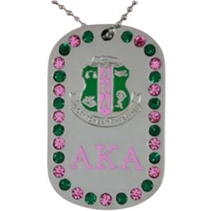 Collar de Doble Cara con Pedrería Brillante para Mujer, Colgante de Moda, Joyería, Regalo, Accesorio, Cristal Verde y Rosa, Elegante - Product Image 1