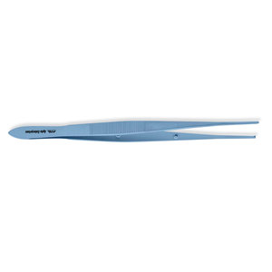 Pinces à tissus chirurgicales en titane 7 pouces (18 cm) à manche plat, 1x2 dents, pointes pour tissus, instruments médicaux Apto Enterprises - Product Image 3