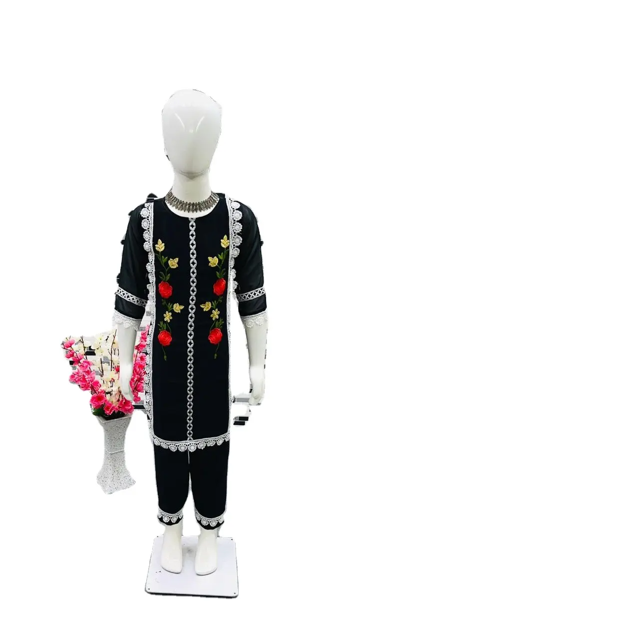 2022, оптовая продажа, Пакистанская повседневная одежда для девочек, хлопковый костюм с клапаном для дня рождения, Специальная праздничная одежда