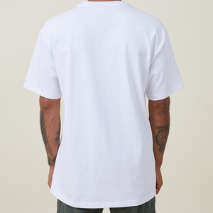 New Arrival 200g Cotton Short Sleeve Solid Blank T-Shirt O-Neck Loose Fit Men's Summer <b>White</b> T-Shirt New for Women Men - Product Image 3