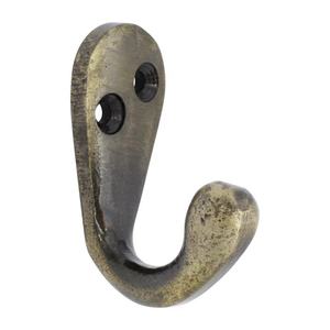Satin Brass Double Wall Hook Decorative Gold <b>Coat</b> Hanger Heavy Duty <b>Robe</b> Peg Hotel Room Hardware Wholesale - Product Image 3
