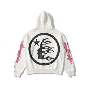 Sweat à capuche zippé vintage streetwear épais, fabrication usine, maquette gratuite, sans MOQ, vêtements streetwear personnalisés haut de gamme pour hommes et femmes - Product Image 2