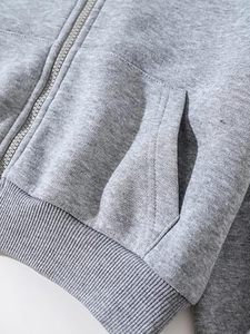 Manufacturer Custom Cropped Zip Hoodie Men's Casual Hooded <b>Sweatshirt</b> Soft Cotton <b>Fleece</b> Cartoon Print <b>Lined</b> Eco-Friendly - Product Image 4