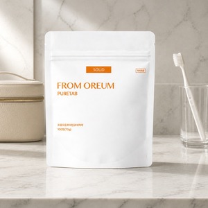 [FROM OREUM] Dentifrice en comprimés aromatisé à la mandarine de Jeju, nettoyant pour les dents aux agrumes, pochette de recharge portable pour l'hygiène buccale en déplacement - Product Image 2