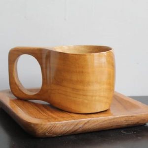 Taza de madera de alta calidad con platillo, juego de tazas de café de madera con Mango personalizado, plato de lujo y taza a precio barato - Product Image 1