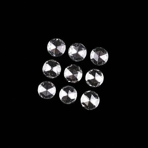 Diamantes Sueltos Cultivados en Laboratorio, Corte Rosa, 6 mm, CVD, Color E, Claridad VVS2, Forma Redonda, Piedras Pequeñas Blancas, Paquete para Joyería Personalizada - Product Image 3