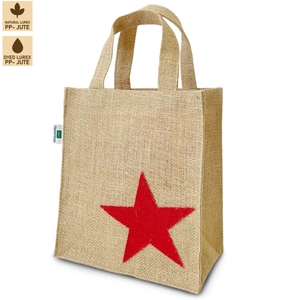 Laminated Natural Jute Wine <b>Bottle</b> Gift <b>Bag</b> Wine Gift Packaging 12x33x12 cm Custom Logo Wholesale OEM Private Label Model DSP004 - Product Image 3