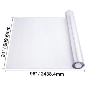 Tappetino Protettivo Rettangolare in PVC Trasparente Spessore 1,5 mm, 60x240 cm, Facile da Pulire, Impermeabile, per Tavoli e Mobili - Product Image 2