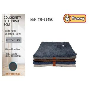Colchón de espuma para mascotas Yommy de 5 cm de grosor, color azul profundo, con funda extraíble con cremallera para perros - Product Image 2