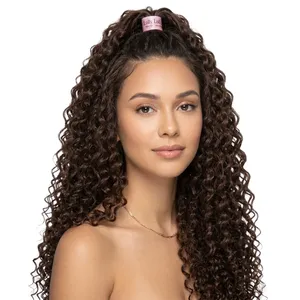 Extensiones de Cabello Humano Remy Virgen en Trama, Marrón, Largo y Rizado, Doble Trama, 150% de Densidad - Product Image 5