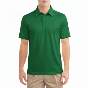 Polo léger pour homme en coton respirant, coupe ajustée, décontracté, tendance estivale - Product Image 1