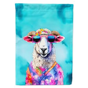 Hippie Animal oveja bandera grande para porche manga poste decorativo patio Banner ilustraciones Multicolor poliéster casa tamaño colgante de pared - Product Image 1