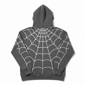 Sudadera con Capucha Gráfica Y2K al por Mayor para Hombre, Chándal con Estampado de Espuma de Telaraña, Sudadera de Forro Polar Unisex, Proveedor de Sudaderas Streetwear - Product Image 3