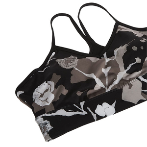 High Impact Non <b>Removable</b> <b>Pads</b> Sports <b>Bra</b> OEM ODM Design Made U-Neck Contrast Color Piping Design Sports <b>Bras</b> - Product Image 5