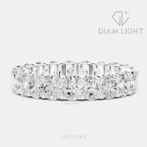 Bague de fiançailles ovale 2,622 carats, bijoux fins, certifiée IGI, or blanc 14 carats, diamant de laboratoire, bague d'anniversaire - Product Image 1