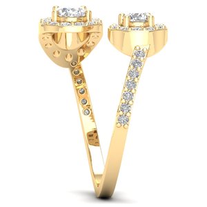 REYES Luxury Fine Jewellery Wholesale 925 Sterling <b>Silver</b> Moissanite Eternity <b>Rings</b> <b>Adjustable</b> Size Women Engagement <b>Rings</b> - Product Image 3