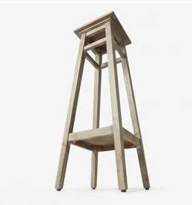 Chaise de salle à manger sur piétement en bois recyclé moderne avec finition antique, stable et légère pour la maison, l'hôtel, le café - Product Image 4