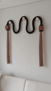 Guirnalda de Cuentas de Alta Calidad, Decoración de Pared con Borlas, Adorno Colgante de Perlas de Madera Natural Hecho a Mano, Estilo Boho Moderno para el Hogar, Diwali - Product Image 2