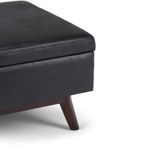 Owen Pouf Contenitore Nero Effetto Invecchiato, Tavolino da Caffè, Sgabelli e Pouf Eleganti - Product Image 5