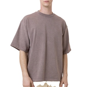 เสื้อยืดผู้ชายคอตตอน 100% แบบขายส่ง ออกแบบโลโก้ได้ตามต้องการ คุณภาพสูง ทรงโอเวอร์ไซส์ สวมใส่สบาย ไหล่ตก แห้งเร็ว ระบายอากาศได้ดี - Product Image 4