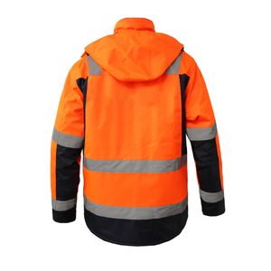 Chaquetas de Trabajo de Alta Visibilidad para Hombre, con Logotipo Personalizado OEM, Impermeables, Reflectantes, de Seguridad, con Forro Polar Suave - Product Image 4