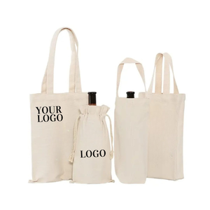 Sac en toile de coton robuste et lavable pour bouteille, personnalisable pour bouteille de vin/eau, vente en gros - Product Image 2